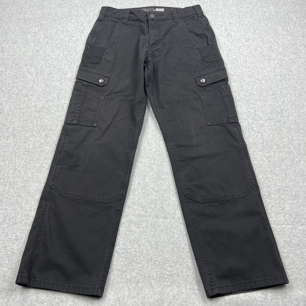 Carhartt Cargo Pants Men's 30x30* Black Ripstop Cordura Relaxed Straight 105461